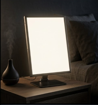 Light Therapy Lamp 10000 Lux UV-Free | Happy Sun Lamp with Timing Mode, 6 Brightness Levels & 3 Color Temperatures for Bedroom, Office, Reading (Adjustable Stand)