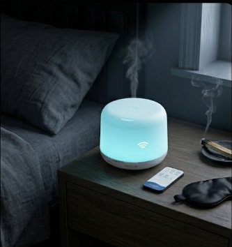 500ml Ultrasonic Aromatherapy Diffuser with Remote | Quiet Essential Oil Diffuser for Large Room, 7 Color LED Lights, 4 Timer Settings & Auto Shut Off for Bedroom, Home, Office
