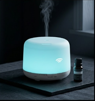 500ml Ultrasonic Aromatherapy Diffuser with Remote | Quiet Essential Oil Diffuser for Large Room, 7 Color LED Lights, 4 Timer Settings & Auto Shut Off for Bedroom, Home, Office